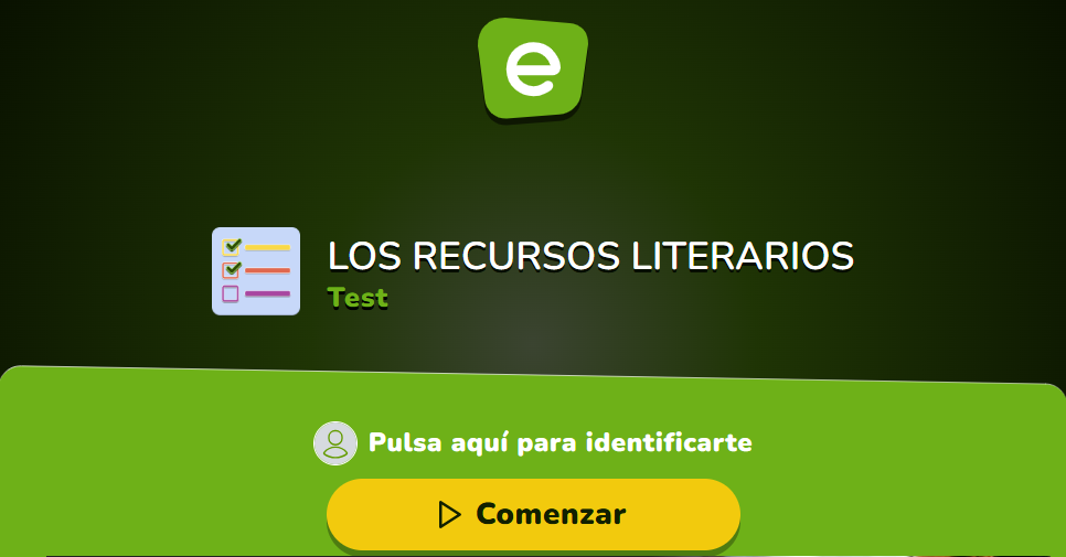 TEST: RECURSOS LITERARIOS | Recursos Interactivos para Lengua de Primaria