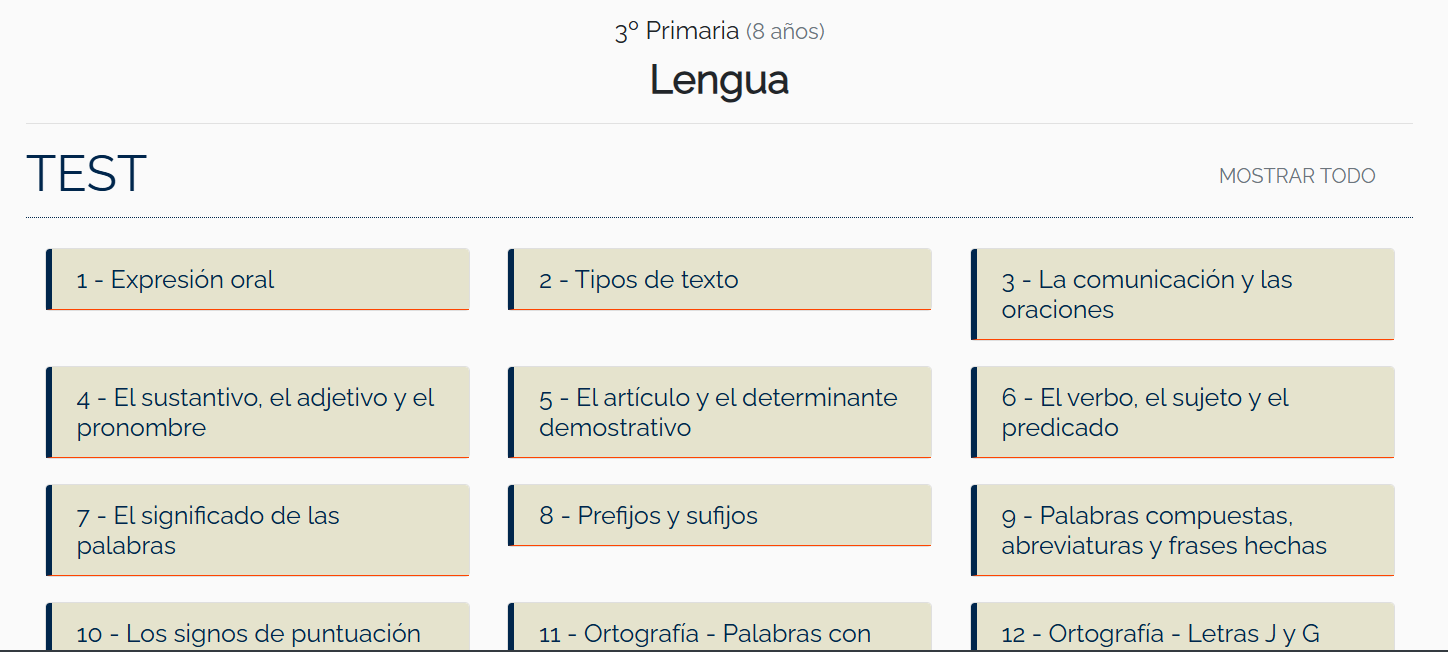 Testeando TESTEANDO: LENGUA 3º E.P. | Recursos Interactivos para Lengua de Primaria